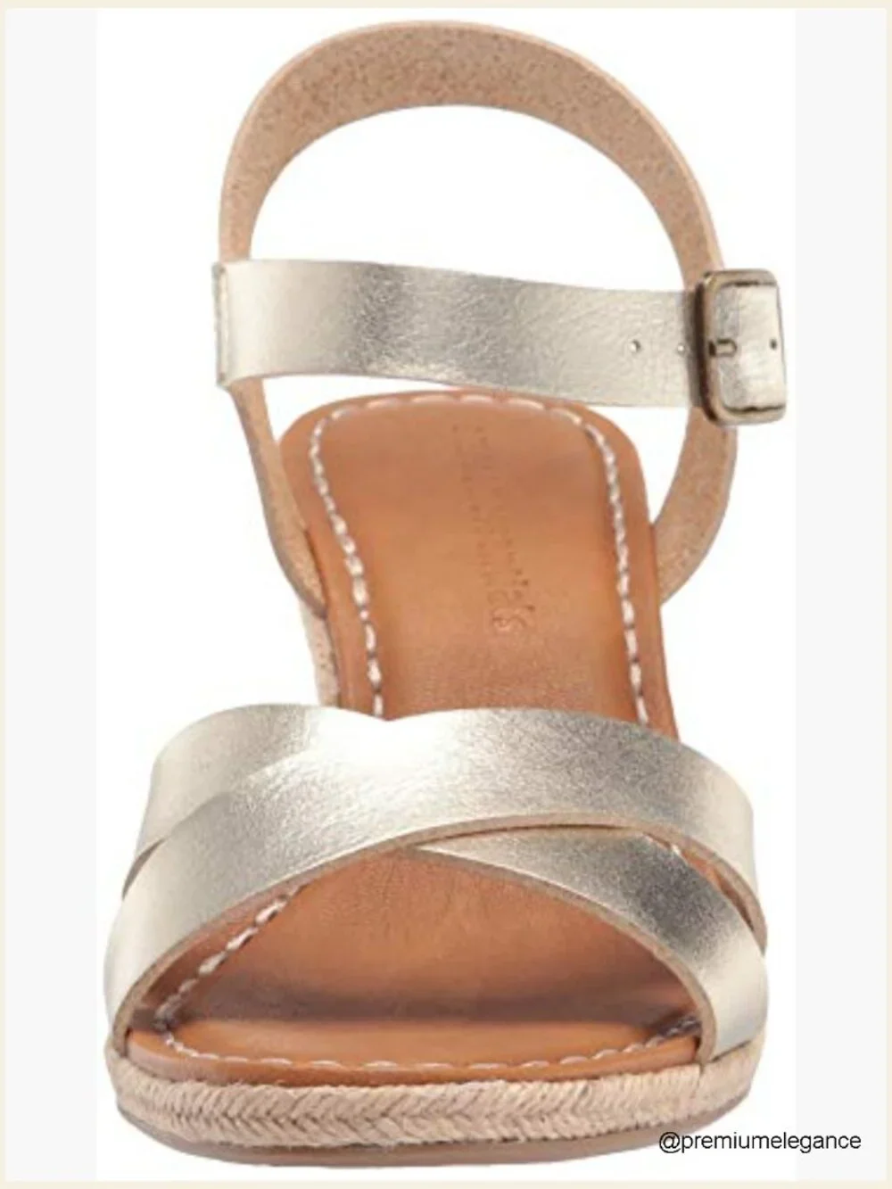 Women's Espadrille Wedge Sandal with Adjustable Buckle Strap